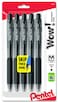 Pentel WOW Retractable Ballpoint Pens Medium Line Black Ink 5 Pack BK440BP5A