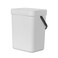 EKO Puro Mini WallMounted Trash Can with Lid Indoor Food Waste Compost Bucket 079 Gal  3L Small Hanging Trash Can for Kitchen White