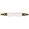 Hickory Hardware 1 Pack Solid Core Kitchen Cabinet Pulls Luxury Cabinet Handles Hardware for Doors  Dresser Drawers 3 Inch Hole Center Lancaster Hand Polished  White Tranquility Collection