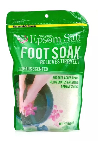Natural Epsom Salt FOOT SOAK Eucalyptus 16oz 454G