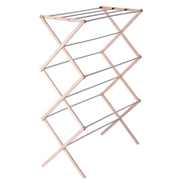 Household Essentials 5001 Collapsible Folding Wooden Clothes Drying Rack For Laundry  Pre Assembled