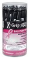 Zebra Pen ZGrip MAX BOLD Retractable Ballpoint Pen 12mm Black with Pink Ribbon 24Pack 32577