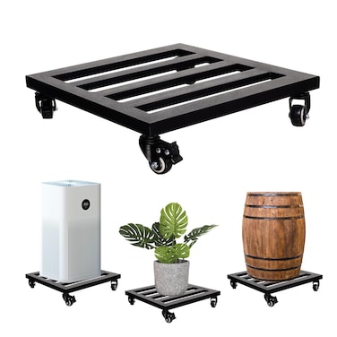 IDZO Upgraded apacity 385lbs 14Inch Plant Caddy with Wheels Heavy Duty Thicker Metal Plant Dolly Plant Stand with Wheels Hauling Heavy Household Items