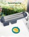 TREANY Expandable Roll Up Dish Drying Rack with Utensil HolderOver The Sink Dish Drainer304 Stainless SteelMultipurposeBest Gadget for Many Kitchen Task 145 x 223 Grey