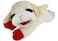 Multipet Mini Lamb Chop Officially Licensed Plush Squeak Pet Toy White 10