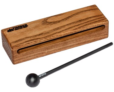Timber Drum Co 7 Wood Block with Mallet  Made in USA  Creates Loud and Resonant Tone from Handcrafted Solid American Hardwood Includes Rubber Feet Medium T4M