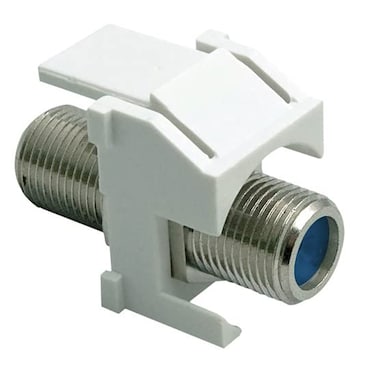 Legrand  OnQ F Keystone Connector Recessed Keystone Coax Insert NickelPlated 1GHz Keystone F81 Coupler Keystone Insert White 10 Count WP3481WH10