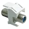 Legrand  OnQ F Keystone Connector Recessed Keystone Coax Insert NickelPlated 1GHz Keystone F81 Coupler Keystone Insert White 10 Count WP3481WH10
