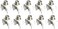 Legrand  OnQ F Keystone Connector NonRecessed Keystone Coax Insert NickelPlated 1GHz Keystone F81 Coupler Keystone Insert White 10 Count WP3479WH10