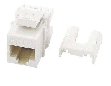 Legrand  OnQ RJ45 Keystone Insert Cat 5e Keystone Jack Terminate with Punch and Go Tool or Any 110 Punchdown Tool White 10 Pack WP3475WH10