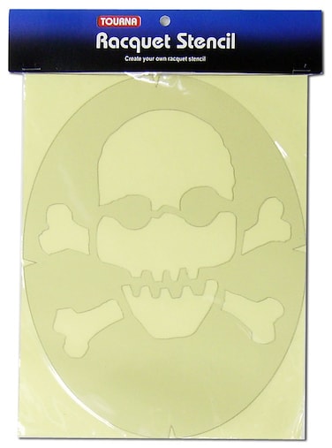 Tourna Fun Skull  Crossbones Racquet Stencil