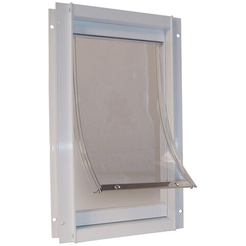 Ideal Pet Products Deluxe Aluminum Pet Door with Telescoping Frame Medium 7 x 1125 White