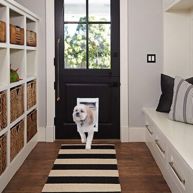 Ideal Pet Products Deluxe Aluminum Pet Door with Telescoping Frame Medium 7 x 1125 White