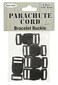 Pepperell Parachute Cord Bracelet Buckles 15mm Black 5 Per Package
