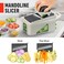 Mueller ProSeries AllinOne 12 Blade Mandoline Slicer for Kitchen Food Chopper Vegetable Slicer and Spiralizer Cutter Dicer Grater Kitchen Gadgets Sets with Container White SandGray