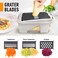 Mueller ProSeries AllinOne 12 Blade Mandoline Slicer for Kitchen Food Chopper Vegetable Slicer and Spiralizer Cutter Dicer Grater Kitchen Gadgets Sets with Container White SandGray