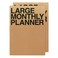 JSTORY Large Monthly Planner Set of 2 Stitch Bound Flat Lay Year Round Flexible Cover GoalTime Organizer Thick Paper Eco Friendly Customizable A4 16 Months 36 Pages 18 Sheets Kraft
