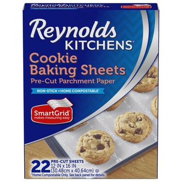 Reynolds Kitchens Cookie Baking Sheets PreCut Parchment Paper 22 Sheets Pack of 1
