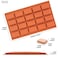 20 Cavities Rectangular Chocolate Candy Bar Silicone Mold Rectangle Soap Cake Pan
