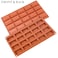 20 Cavities Rectangular Chocolate Candy Bar Silicone Mold Rectangle Soap Cake Pan