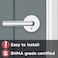 Kwikset 91550004 Milan Door Handle Lever with Modern Contemporary Slim Round Design for Home Bedroom or Bathroom Privacy in Polished Chrome