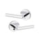 Kwikset 91550004 Milan Door Handle Lever with Modern Contemporary Slim Round Design for Home Bedroom or Bathroom Privacy in Polished Chrome