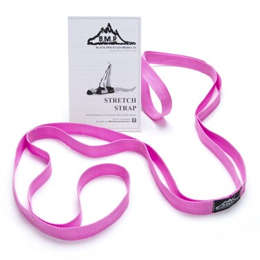 Black Mountain Products Stretch Strap with Instructional Guide Pink 6 Feet