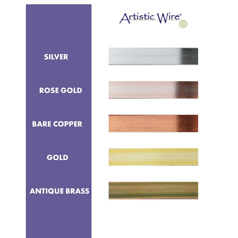 Artistic Wire 21 Gauge Flat 3 mm x 75 mm  012 in x 003 in Rose Gold Color 3 ft  91 m