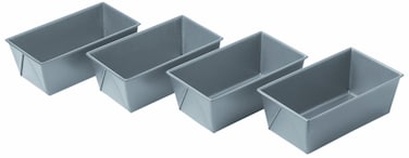 Chicago Metallic Commercial II NonStick Mini Loaf Pans 534 by 314 by 214Inch Gray  4 Count Pack of 1