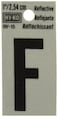 HyKo RV15F Reflective Letter with F Sign 125 Black