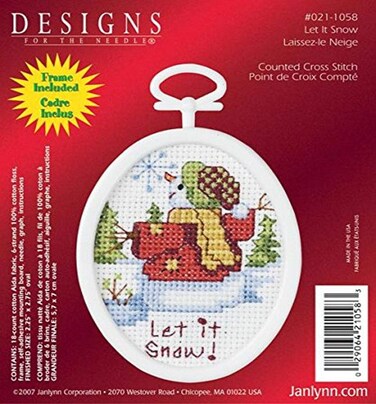 Janlynn 211058 Let it Snow 214 by 234Inch Counted Cross Oval Stitch Kit Mini
