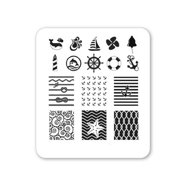 Winstonia Nail Art Stamping Plate Summer Manicure Image Natural Ocean Template  Absolutely Nautical