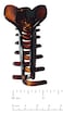 Parcelona French Boss Thin and Narrow Medium Tortoise Shell Covered Spring Jaw Hair Claw Clip Clutcher Clamp