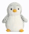 Aurora Playful Pompom Penguin Stuffed Animal  Vibrant Companions  Endless Fun  Gray 9 Inches
