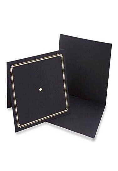 Gartner Studios Certificate Kit Includes 6 85 x 11 Black with Gold Detail Certificate Holders