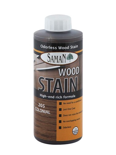 SamaN Interior Water Based Wood Stain  Natural Stain for Furniture Moldings Wood Paneling Cabinets Colonial TEW20512 12 oz