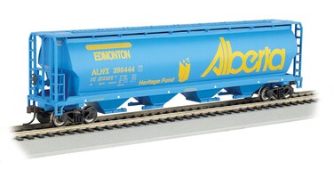 Bachmann Industries Canadian 4Bay Cylindrical Grain Hopper Alberta Train Car N Scale