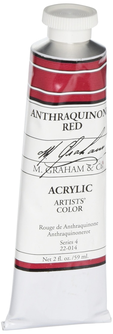 M Graham 2Ounce Tube Acrylic Paint Anthraquinone Red