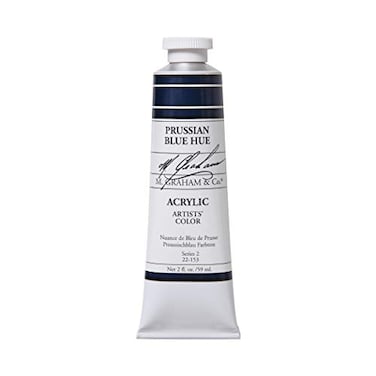 M Graham 2Ounce Tube Acrylic Paint Prussian Blue Hue