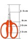 Stainless Steel Grape Scissors B500S Orange