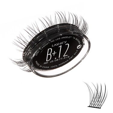 Lashify Bold Plus 12mm Gossamer Eyelash Extensions Refill in Black Easy DIY False Lashes for the Most Delicate Natural and Long Lasting Look