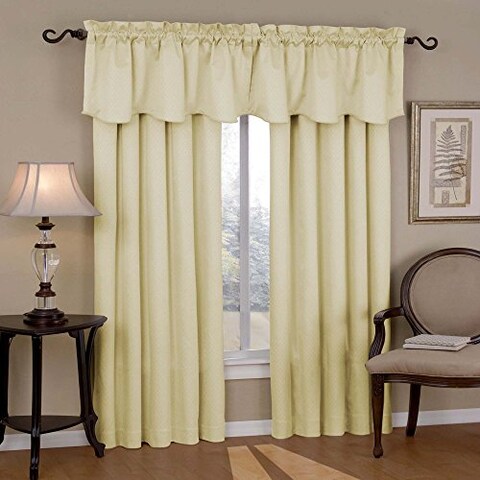 Eclipse Canova Thermal Insulated Single Panel Rod Pocket Darkening Curtains for Living Room 42 in x 63 in IVORY