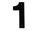 Montague Metal Products Helvetica Font Individual House Number 1 3Inch