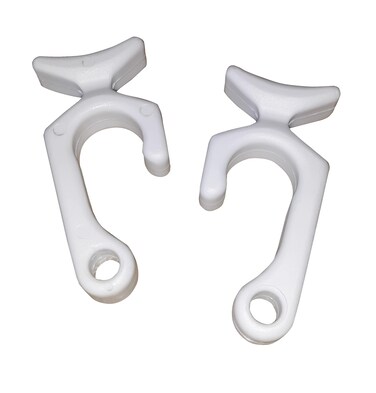 Taylor Made Products 1093 Rail Mount Boat Fender Line Clip Pair  White