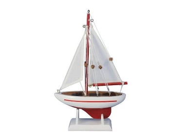Hampton Nautical Pacific Sailer Red 9 Hampton Nautical Model Ship Fully Assembled Not a Kit