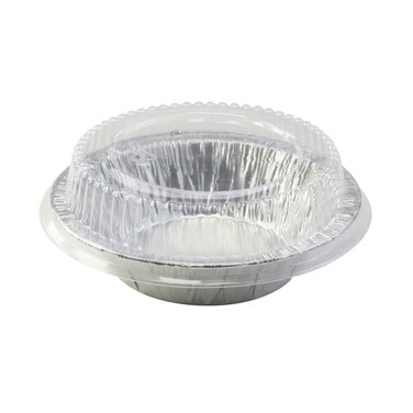 Safca KitchenDance Disposable Aluminum Foil Tart Pan with Lid  5 Aluminum Foil Individual Pie Pans Mini Pie Pans Pot Pie Tins Baking Pan Perfect for Pies Cobblers  501P 50