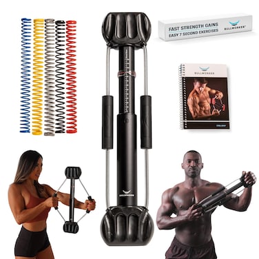 Bullworker Isometric Exercise Equipment  Steel Bow 20 Portable at Home Gym Equipment for Back Shoulder Chest Biceps Triceps Abs Arm Workout All in One Exerciser for Men  Women 0130lbs