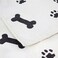 Zwipes Large Microfiber Pet Towels Size 30 x 36 2Pack Soft Terry Cleaning Cloths White with Black BonePaw Print