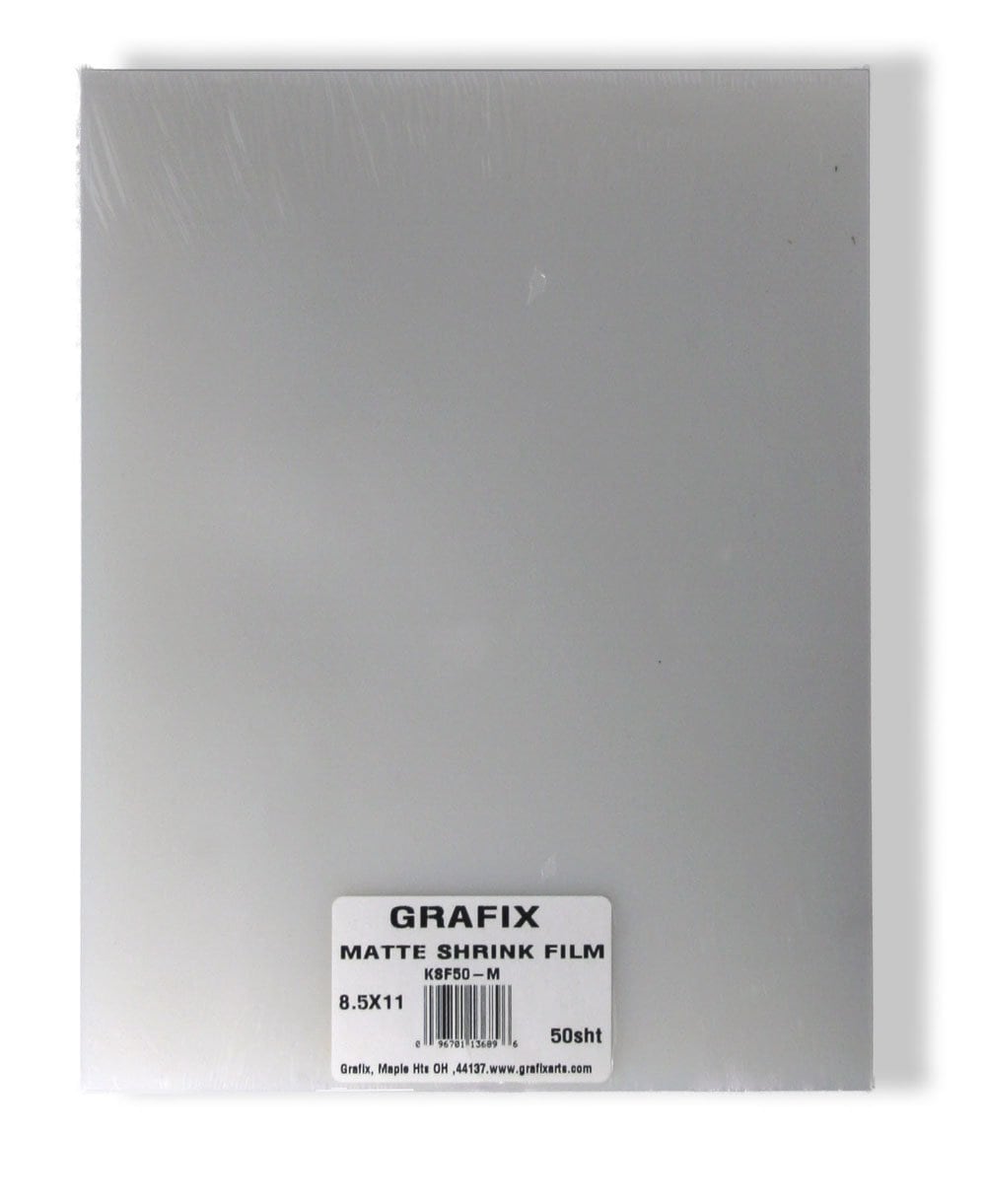 غرافيكس Grafix Shrink Film 812 X 11 Matte 50 Sheets 812 x 11