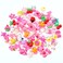 PUEEN 50pc Assorted Bows Cats Strawberry Lady Bug Ice Cream Cupcake Teddy Bear Floral Hearts Bunny Candy  More Flat Back Resin Cabochons Art  Cell Phone DecorationsBH000739
